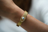 Studded Evil Eye Charm Belt Bracelet