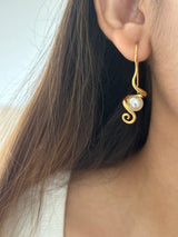 Spiral Pearl Earrings