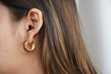 Hazel Enamel Hoops