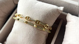 Gold Double Link Studded Cuff