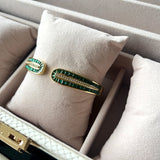 Green Openable Cuff Bracelet