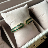 Green Openable Cuff Bracelet