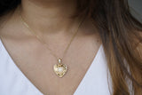 Opal Vintage Heart Necklace