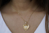 Opal Vintage Heart Necklace