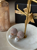 Statement Studded Oversized Pearl Earrings