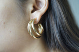 Gold Triple Hoops