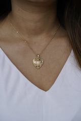 Opal Vintage Heart Necklace