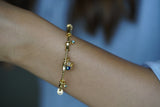 Crowned Evil Eye Charm Bracelet