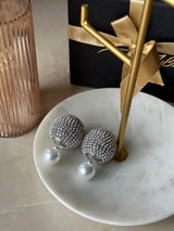 Statement Studded Oversized Pearl Earrings