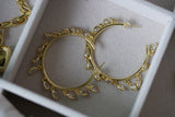 Shimmering Crystal Hoops