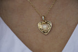 Opal Vintage Heart Necklace