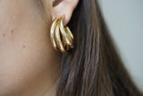 Gold Triple Hoops