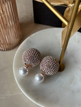 Statement Studded Oversized Pearl Earrings