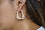 Statement Abstract Pearl Earrings