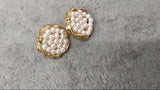 Circular Pearl Studs