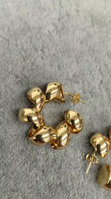 Gold Spiral Hoops