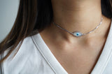 Evil Eye Marquee Pendant Necklace