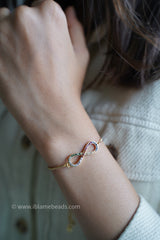 Multicolored infinity bracelet