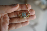 Statement Gold Evil Eye Necklace