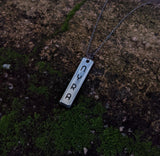 Personalized 2D memory Bar necklace