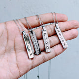 Personalized 2D memory Bar necklace