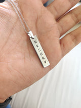 Personalized 2D memory Bar necklace