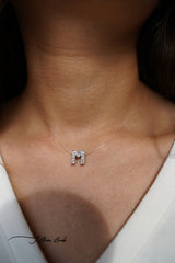 Ickle Initial transparent necklace