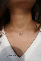 Ickle Initial transparent necklace