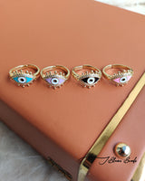 Marquise Evil eye ring