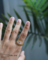 Marquise Evil eye ring