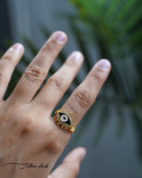 Marquise Evil eye ring