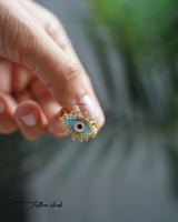 Marquise Evil eye ring