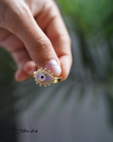 Marquise Evil eye ring