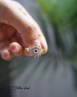 Marquise Evil eye ring