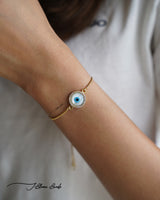 Round Studded Evil Eye Bracelet