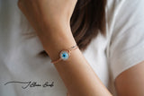 Round Studded Evil Eye Bracelet