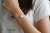 Round Studded Evil Eye Bracelet