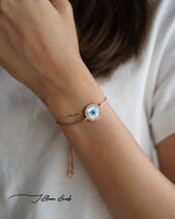 Round Studded Evil Eye Bracelet