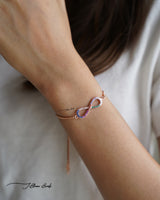 Multicolored infinity bracelet