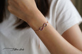 Multicolored infinity bracelet