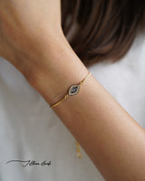 Gold Studded Evil Eye Bracelet