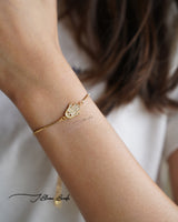 Gold Studded Hamsa Hand Bracelet