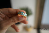 Sage evil eye ring