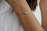 Dainty evil eye bracelet