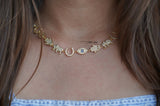 Dainty evil eye choker necklace