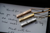 Customised Cuboid Bar Name Necklace