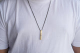 Personalized Cuboid Bar Necklace Men