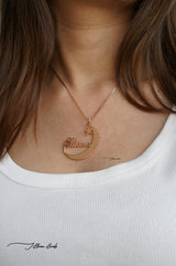 Personalized Moon name necklace