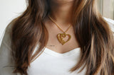 Personalized Double name heart necklace