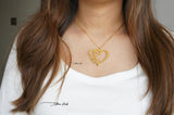 Personalized Double name heart necklace